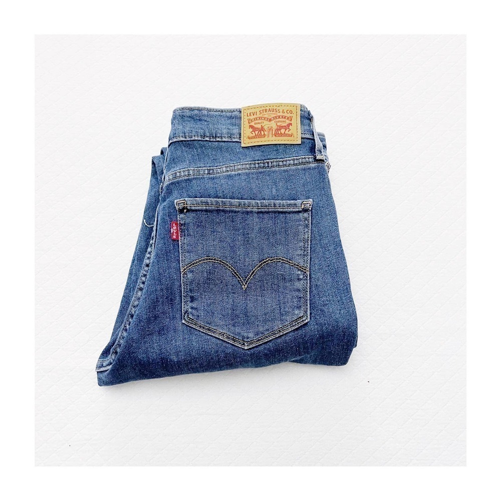 Levi's 721 High Rise Skinny Jeans Silver Eyelet Accents SZ29